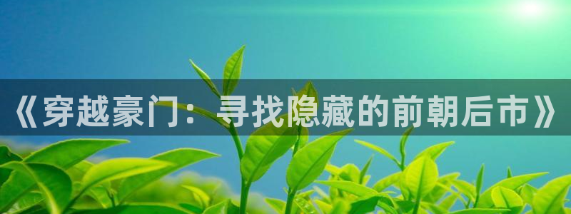 糖果派对音乐：《穿越豪门：寻找隐藏的前朝后市》